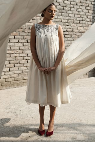 AHMEV Belladonna Chanderi Dress 