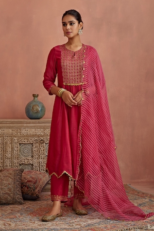 Kritika Dawar Embroidered Anarkali Pant Set