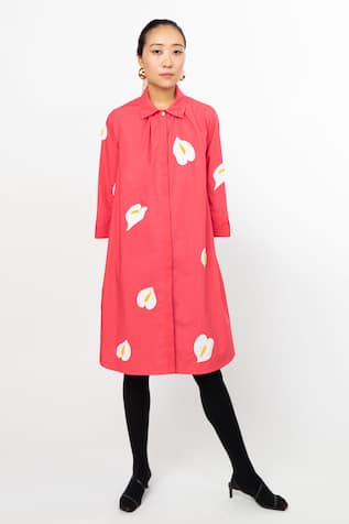 Leh Studios Petal Patch Shirt Dress 