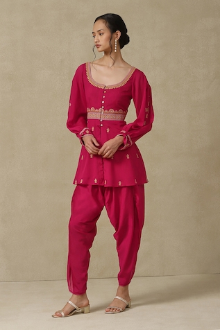 Aarke Ritu Kumar Embroidered Kurta & Dhoti Pant Set