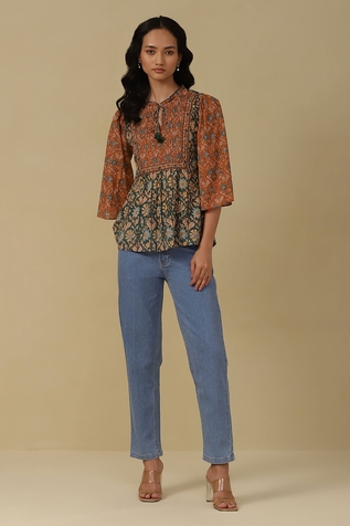Aarke Ritu Kumar Cotton Floral Print Kurta