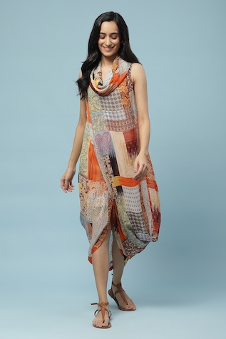 Aarke Ritu Kumar Abstract Print Dress
