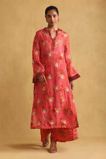 Ritu Kumar Floral Print Kurta With Palazzo 
