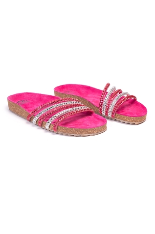 Stilista Crystal Pathway Cord Embellished Flats