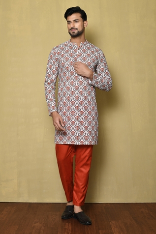Arihant Rai Sinha Floral Vintage Print Kurta