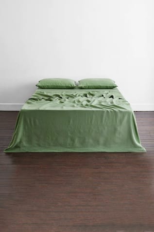 Solid Linen Bedsheet Set 