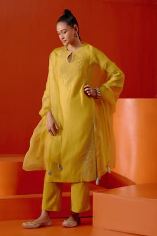 Devnaagri Dori & Patra Work Kurta Palazzo Set 