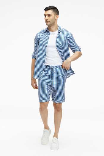 Terra Luna Dante Bling Stripe Print Shirt 