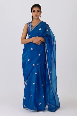 Shimai Jayachandra Song Of The Eastern Bird Saree With Unstitched Blouse Fabric 