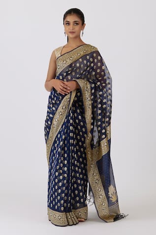 Shimai Jayachandra Garden Of Paradise Saree With Unstitched Blouse Piece 