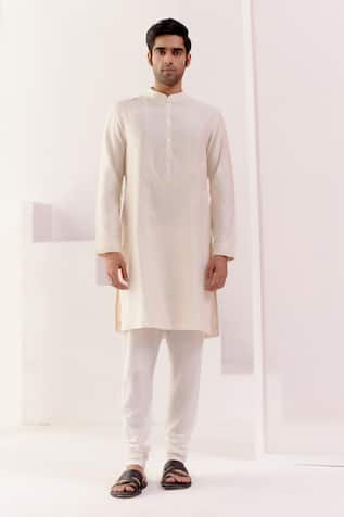 Devnaagri Scattered Floral Butti Embroidered Kurta With Churidar 