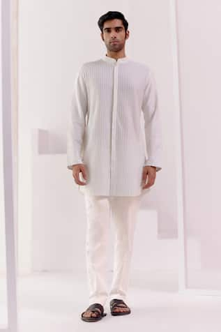 Devnaagri Thread Embroidered Kurta With Pant 