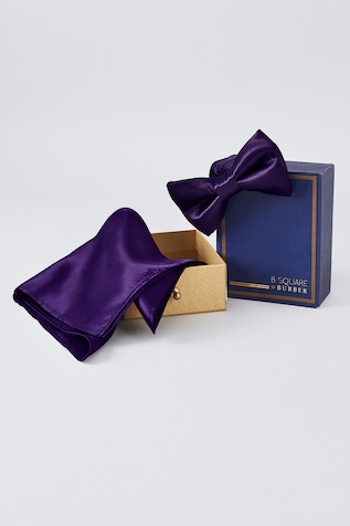 Bubber Couture Amethyst Bow Tie & Pocket Square Set