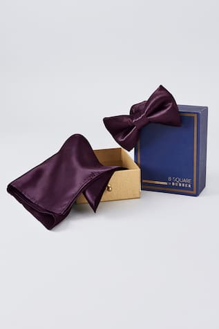 Bubber Couture Satin Bow Tie & Pocket Square Set 