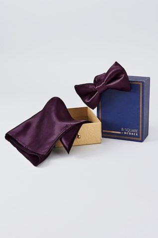 Bubber Couture Satin Bow Tie & Pocket Square Set