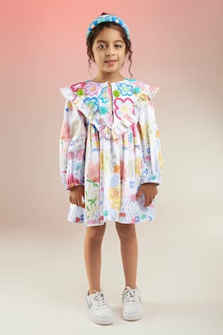 Floral Vine Print Dress 