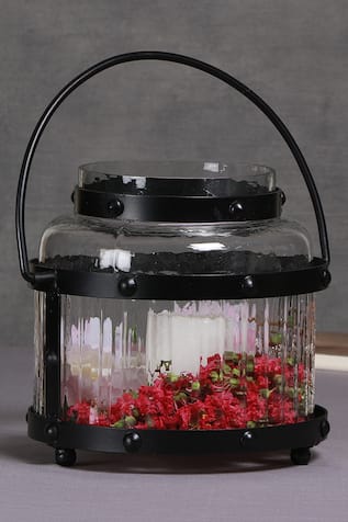 Textured Glass Lantern 