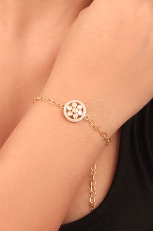 Sica Jewellery Moissanite Polki Embellished Bracelet 