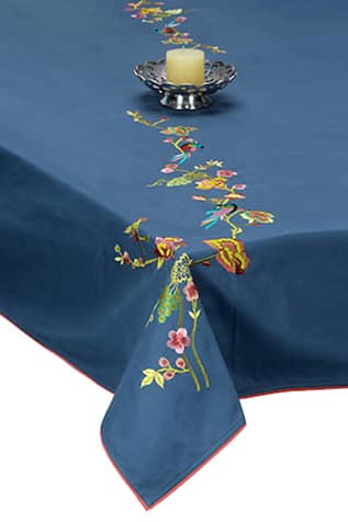 Embroidered Table Cloth Fits 8-10 Seater Table 