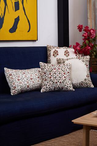 Linen Cushion Cover with Filler Single Pc 