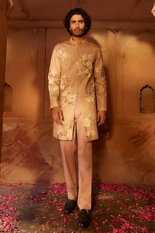 Kalista Kairav Floral Pattern Sherwani Set 