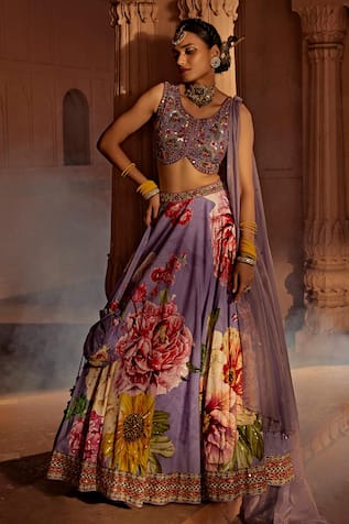 Kalista Gulshaad Floral Pattern Bridal Lehenga Set 