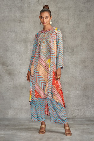 Gulabo by Abu Sandeep Tribal Print Kali Kurta 