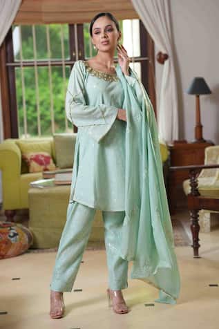 Nazar By Indu Cotton Placement Embroidered Kurta Pant Set 