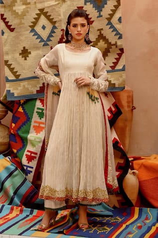 Pallavi Jaipur Crushed Anarkali Pant Set 