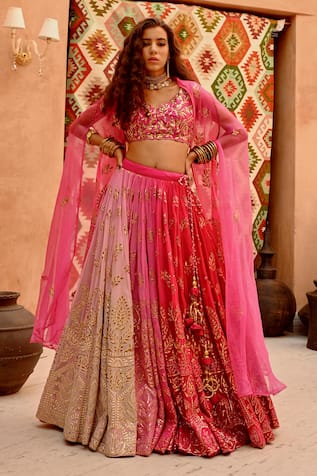 Pallavi Jaipur 24 Kali Embroidered Bridal Lehenga Set 