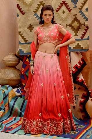 Pallavi Jaipur Dabka Work Lehenga Set 