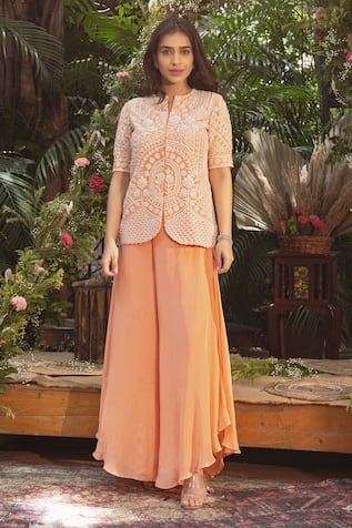 Samatvam by Anjali Bhaskar Zurine Embroidered Jacket With Pant 