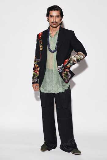 Varun Bahl Applique Jacket & Trouser Set 