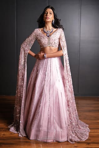 Ohaila Khan Embroidered Blouse & Lehenga Set 