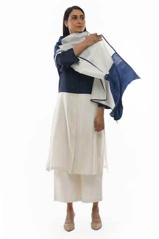 Khat Color Block Shirt Tunic Pant Set 