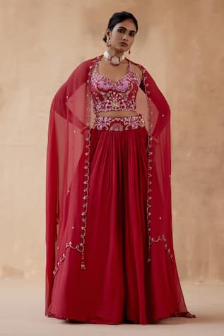 Aman Takyar Waistband Embroidered Lehenga Set 