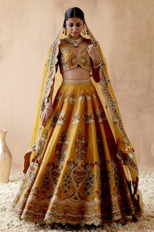 Aman Takyar Peacock Embroidered Bridal Lehenga Set 