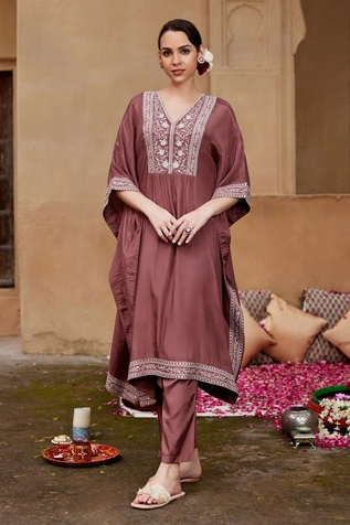 Seher Jaipur Fiza Embroidered Kaftan & Pant Set