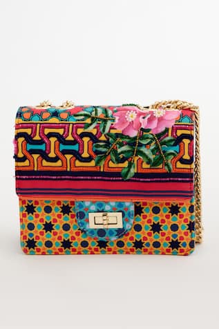 The Garnish Company Helleborus Floral & Abstract Print Sling Bag 