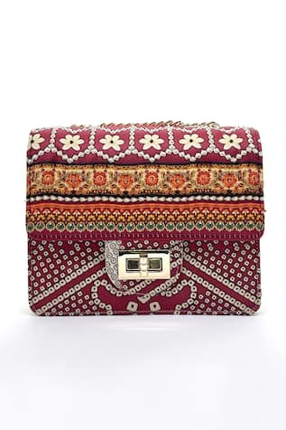 The Garnish Company Deoni Bandhej Print Sling Bag 