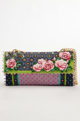 Muscari Tile Print Folded Clutch 
