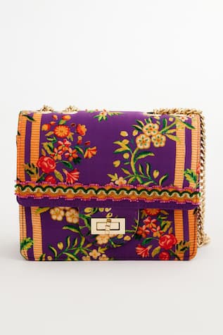 The Garnish Company Snowdrop Floral Print Sling Bag 