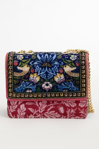 The Garnish Company Spirarea Foliage Print Sling Bag 