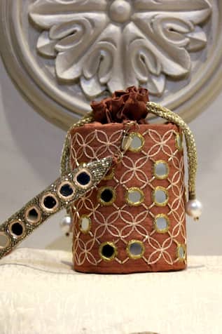 Juno Mirror Embroidered Cylinder Bag 