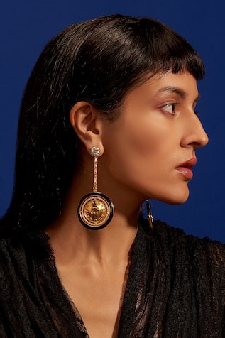 Numisma Orbit Carved Earrings 