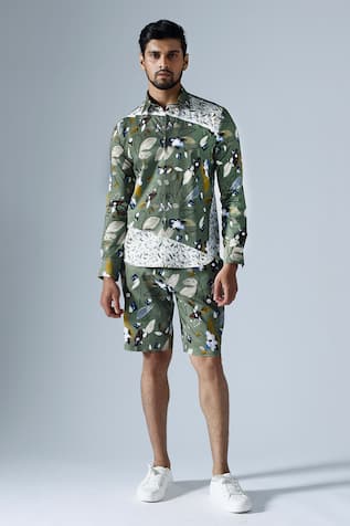 KLAD Mish Mash Print Shirt With Shorts 