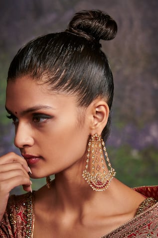 Essence Of Regalia Stone Embellished Dangler Earrings 