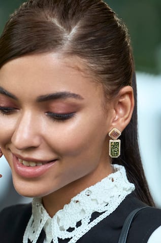 Rumeli Enamel Work Drop Earrings 