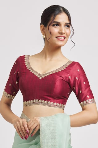 Samyukta Singhania Floral Embroidered Blouse 