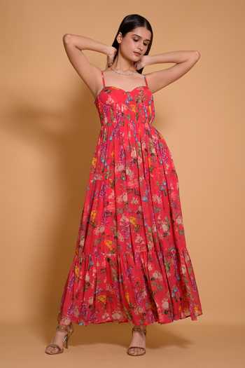 Seams Pret And Couture Ancy Floral Print Corset Dress 